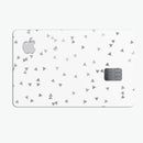 Grayscale Scattered Micro Triangles - Premium Protective Decal Skin-Kit for the Apple Credit Card