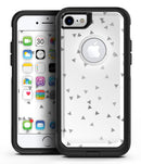 Grayscale Scattered Micro Triangles - iPhone 7 or 7 Plus Commuter Case Skin Kit