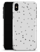 Grayscale Scattered Micro Triangles - iPhone X Clipit Case