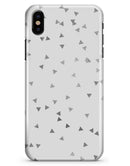 Grayscale Scattered Micro Triangles - iPhone X Clipit Case