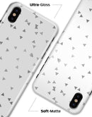 Grayscale Scattered Micro Triangles - iPhone X Clipit Case