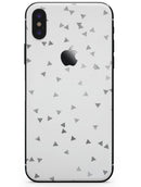 Grayscale Scattered Micro Triangles - iPhone X Skin-Kit