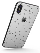 Grayscale Scattered Micro Triangles - iPhone X Skin-Kit