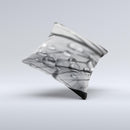 Grayscale Watered Leaf ink-Fuzed Decorative Throw Pillow