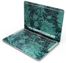 Green and Teal Floral Velvet - Skin Decal Wrap Kit Compatible with the Apple MacBook Pro, Pro with Touch Bar or Air (11", 12", 13", 15" & 16" - All Versions Available)