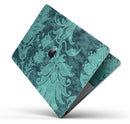 Green and Teal Floral Velvet - Skin Decal Wrap Kit Compatible with the Apple MacBook Pro, Pro with Touch Bar or Air (11", 12", 13", 15" & 16" - All Versions Available)