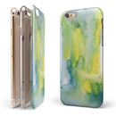 Green 211 Absorbed Watercolor Texture iPhone 6/6s or 6/6s Plus 2-Piece Hybrid INK-Fuzed Case