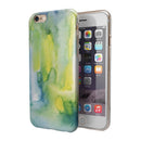 Green 211 Absorbed Watercolor Texture iPhone 6/6s or 6/6s Plus 2-Piece Hybrid INK-Fuzed Case