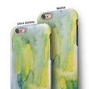 Green 211 Absorbed Watercolor Texture iPhone 6/6s or 6/6s Plus 2-Piece Hybrid INK-Fuzed Case