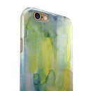 Green 211 Absorbed Watercolor Texture iPhone 6/6s or 6/6s Plus 2-Piece Hybrid INK-Fuzed Case