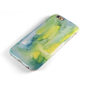 Green 211 Absorbed Watercolor Texture iPhone 6/6s or 6/6s Plus 2-Piece Hybrid INK-Fuzed Case