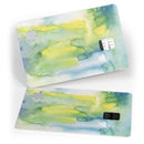 Green 211 Absorbed Watercolor Texture - Premium Protective Decal Skin-Kit for the Apple Credit Card
