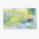 Green 211 Absorbed Watercolor Texture - Premium Protective Decal Skin-Kit for the Apple Credit Card