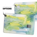 Green 211 Absorbed Watercolor Texture - Premium Protective Decal Skin-Kit for the Apple Credit Card