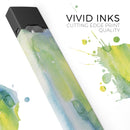 Green 211 Absorbed Watercolor Texture - Premium Decal Protective Skin-Wrap Sticker compatible with the Juul Labs vaping device