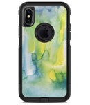 Green 211 Absorbed Watercolor Texture - iPhone X OtterBox Case & Skin Kits