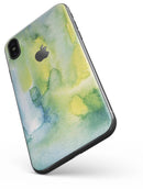 Green 211 Absorbed Watercolor Texture - iPhone X Skin-Kit