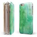 Green 2 Absorbed Watercolor Texture iPhone 6/6s or 6/6s Plus 2-Piece Hybrid INK-Fuzed Case