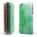 Green 2 Absorbed Watercolor Texture iPhone 6/6s or 6/6s Plus 2-Piece Hybrid INK-Fuzed Case