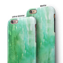 Green 2 Absorbed Watercolor Texture iPhone 6/6s or 6/6s Plus 2-Piece Hybrid INK-Fuzed Case