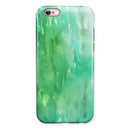 Green 2 Absorbed Watercolor Texture iPhone 6/6s or 6/6s Plus 2-Piece Hybrid INK-Fuzed Case