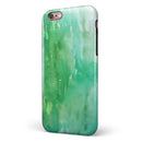 Green 2 Absorbed Watercolor Texture iPhone 6/6s or 6/6s Plus 2-Piece Hybrid INK-Fuzed Case