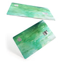 Green 2 Absorbed Watercolor Texture - Premium Protective Decal Skin-Kit for the Apple Credit Card