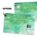 Green 2 Absorbed Watercolor Texture - Premium Protective Decal Skin-Kit for the Apple Credit Card