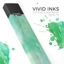 Green 2 Absorbed Watercolor Texture - Premium Decal Protective Skin-Wrap Sticker compatible with the Juul Labs vaping device