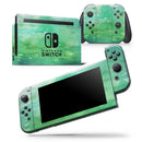 Green 2 Absorbed Watercolor Texture - Vinyl Skin Wrap for Nintendo Switch 2, OLED, Lite, Pro Controller, Wii & Classic Handhelds