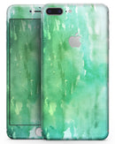 Green 2 Absorbed Watercolor Texture - Skin-kit for the iPhone 8 or 8 Plus