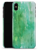 Green 2 Absorbed Watercolor Texture - iPhone X Clipit Case