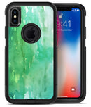 Green 2 Absorbed Watercolor Texture - iPhone X OtterBox Case & Skin Kits