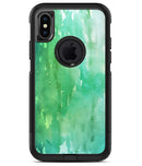 Green 2 Absorbed Watercolor Texture - iPhone X OtterBox Case & Skin Kits