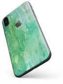 Green 2 Absorbed Watercolor Texture - iPhone X Skin-Kit