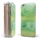 Green 321 Absorbed Watercolor Texture iPhone 6/6s or 6/6s Plus 2-Piece Hybrid INK-Fuzed Case