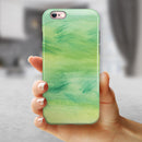 Green 321 Absorbed Watercolor Texture iPhone 6/6s or 6/6s Plus 2-Piece Hybrid INK-Fuzed Case