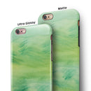 Green 321 Absorbed Watercolor Texture iPhone 6/6s or 6/6s Plus 2-Piece Hybrid INK-Fuzed Case