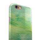 Green 321 Absorbed Watercolor Texture iPhone 6/6s or 6/6s Plus 2-Piece Hybrid INK-Fuzed Case