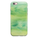 Green 321 Absorbed Watercolor Texture iPhone 6/6s or 6/6s Plus 2-Piece Hybrid INK-Fuzed Case
