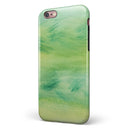 Green 321 Absorbed Watercolor Texture iPhone 6/6s or 6/6s Plus 2-Piece Hybrid INK-Fuzed Case