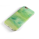 Green 321 Absorbed Watercolor Texture iPhone 6/6s or 6/6s Plus 2-Piece Hybrid INK-Fuzed Case