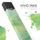 Green 321 Absorbed Watercolor Texture - Premium Decal Protective Skin-Wrap Sticker compatible with the Juul Labs vaping device