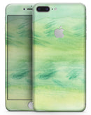 Green 321 Absorbed Watercolor Texture - Skin-kit for the iPhone 8 or 8 Plus