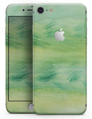 Green 321 Absorbed Watercolor Texture - Skin-kit for the iPhone 8 or 8 Plus
