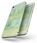 Green 321 Absorbed Watercolor Texture - Skin-kit for the iPhone 8 or 8 Plus