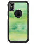 Green 321 Absorbed Watercolor Texture - iPhone X OtterBox Case & Skin Kits