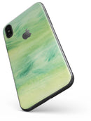 Green 321 Absorbed Watercolor Texture - iPhone X Skin-Kit