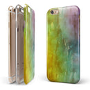 Green 592 Absorbed Watercolor Texture iPhone 6/6s or 6/6s Plus 2-Piece Hybrid INK-Fuzed Case