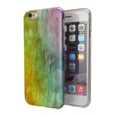 Green 592 Absorbed Watercolor Texture iPhone 6/6s or 6/6s Plus 2-Piece Hybrid INK-Fuzed Case